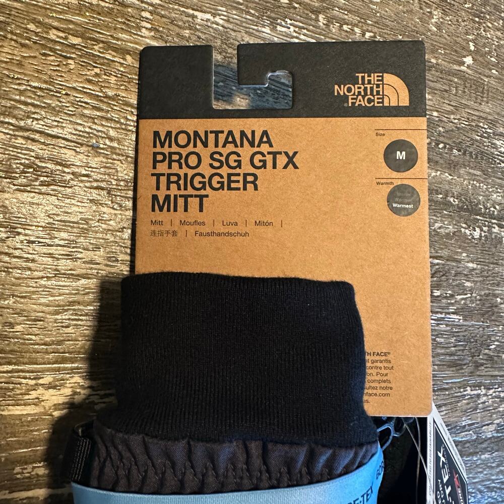 The North Face Montana Pro SG GTX Trigger Mitt Mitten Gore-Tex Mens Black Medium - Picture 2 of 4